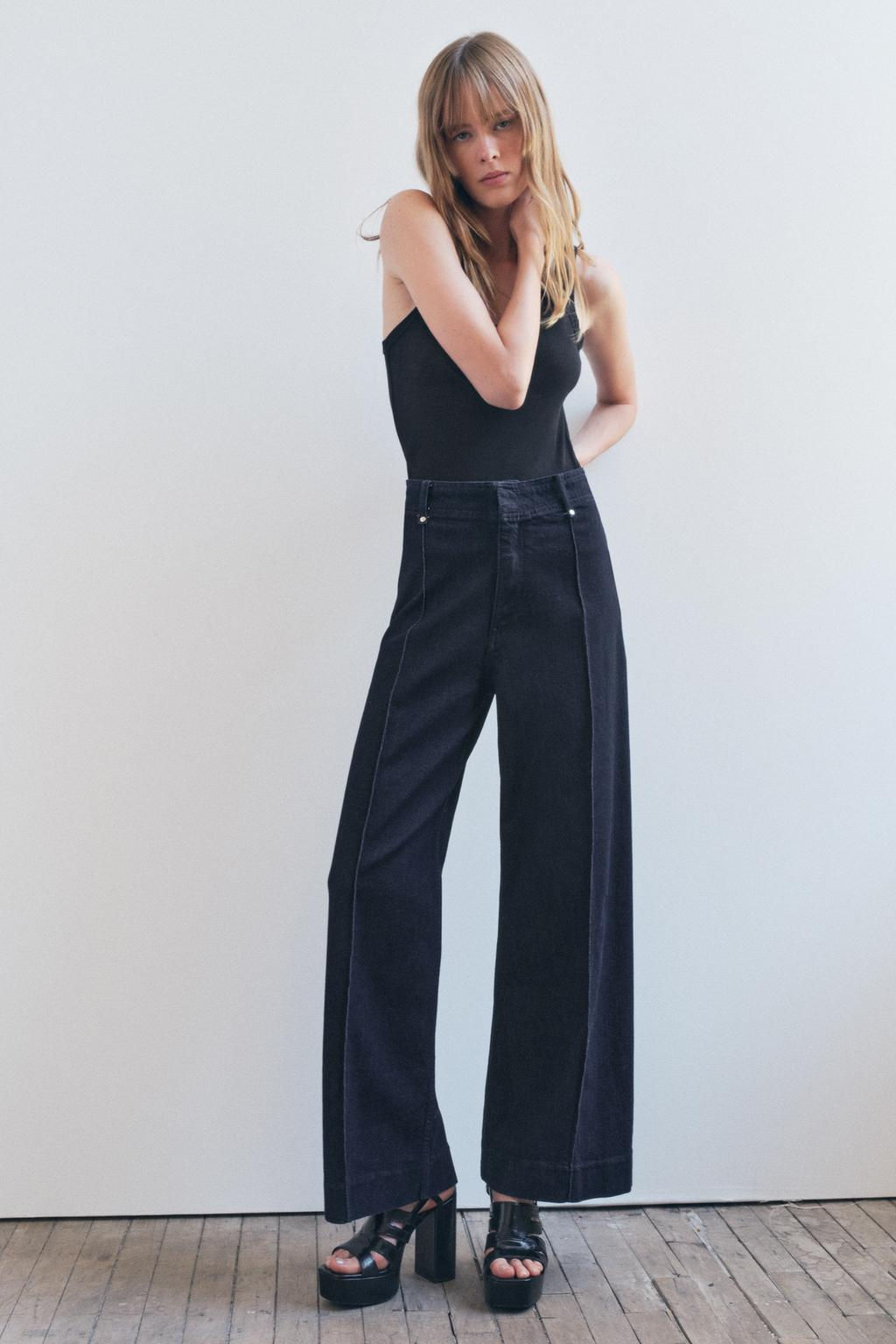 ZW COLLECTION HIGH-WAIST WIDE-LEG JEANS - Zara фото 14