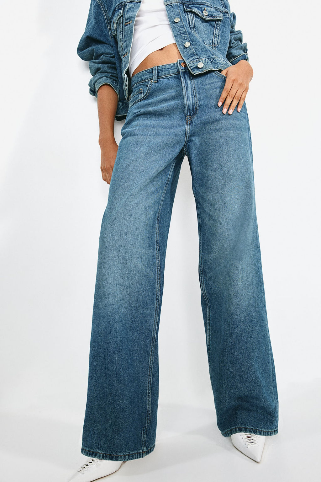Wide High Jeans - H&m фото 12