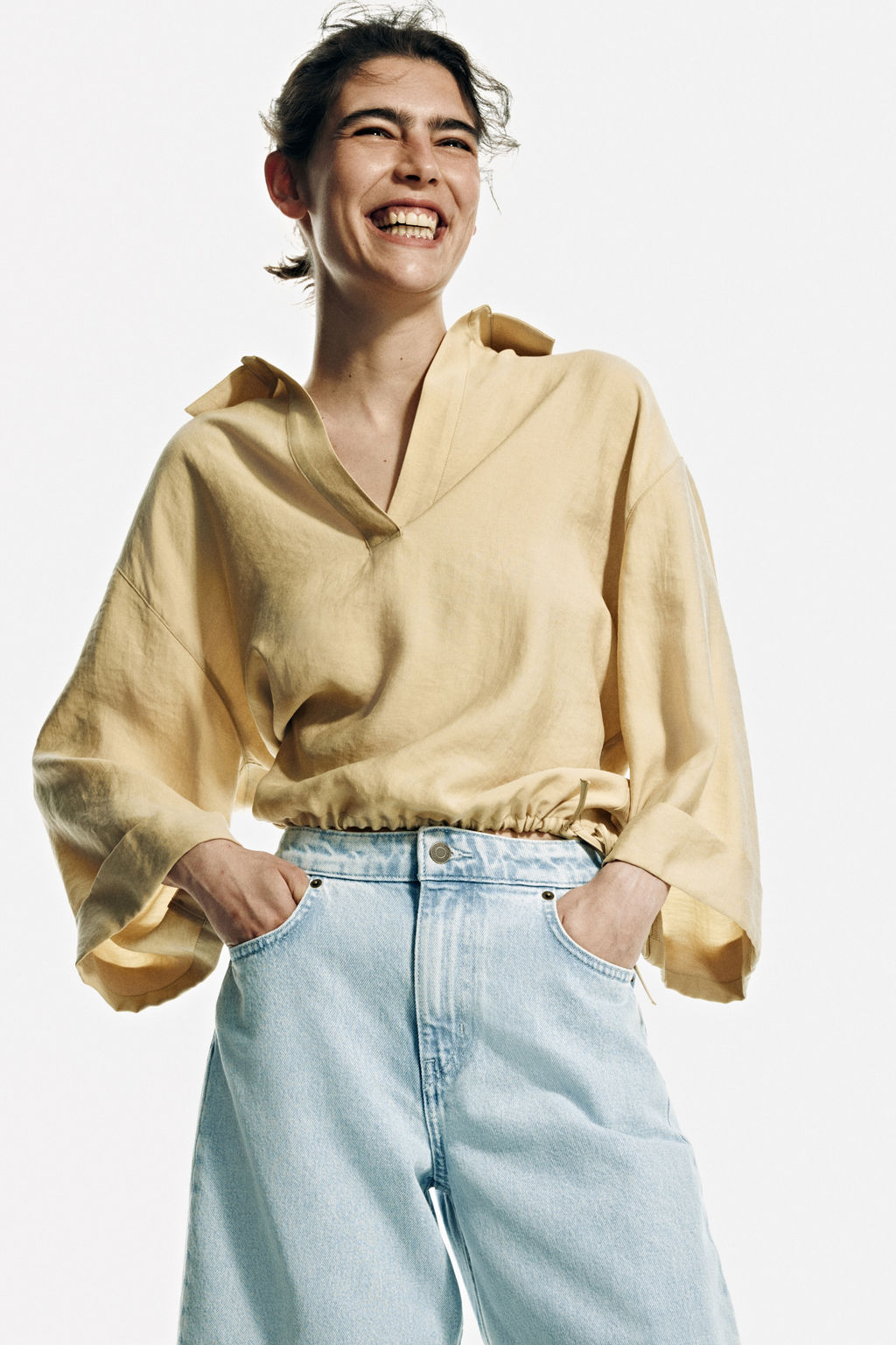 Super Wide High Waist Jeans - H&m фото 7