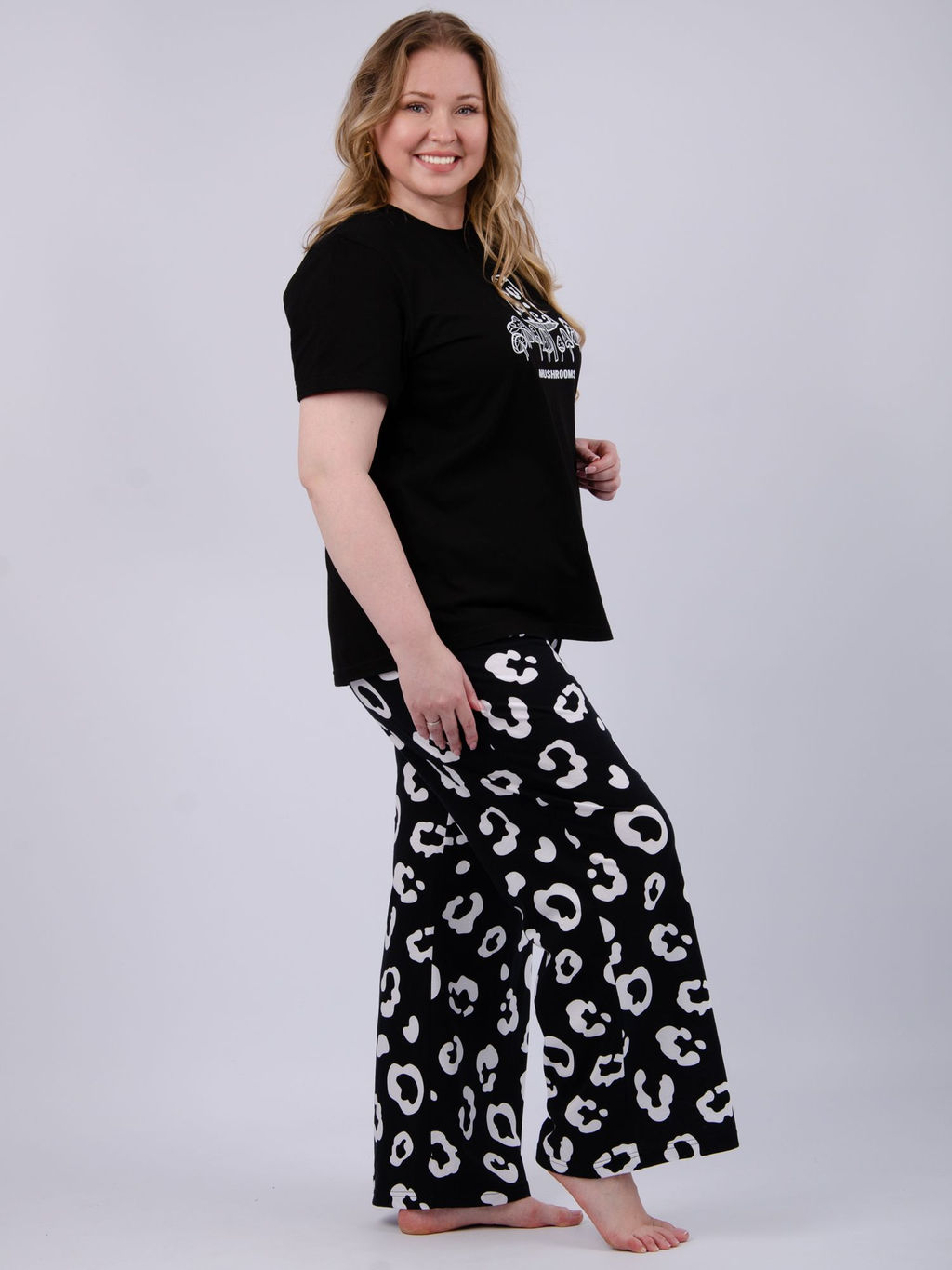 Пижама Грибочки, трикотаж - Малина фото 4