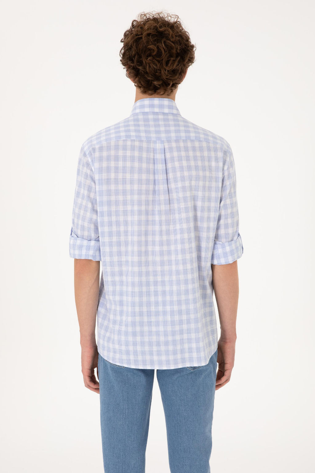 Erkek A__k Mavi Uzun Kollu G_mlek Sepette S_rpriz _ndirim - U.s. polo assn фото 5