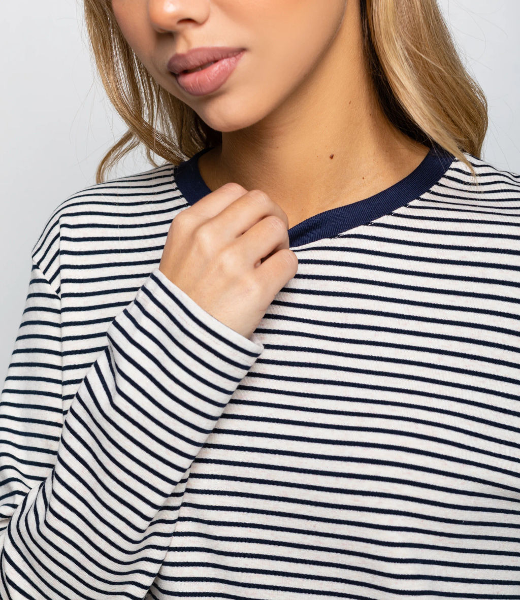 Лонгслив #КТ8013 (4), синий,белый