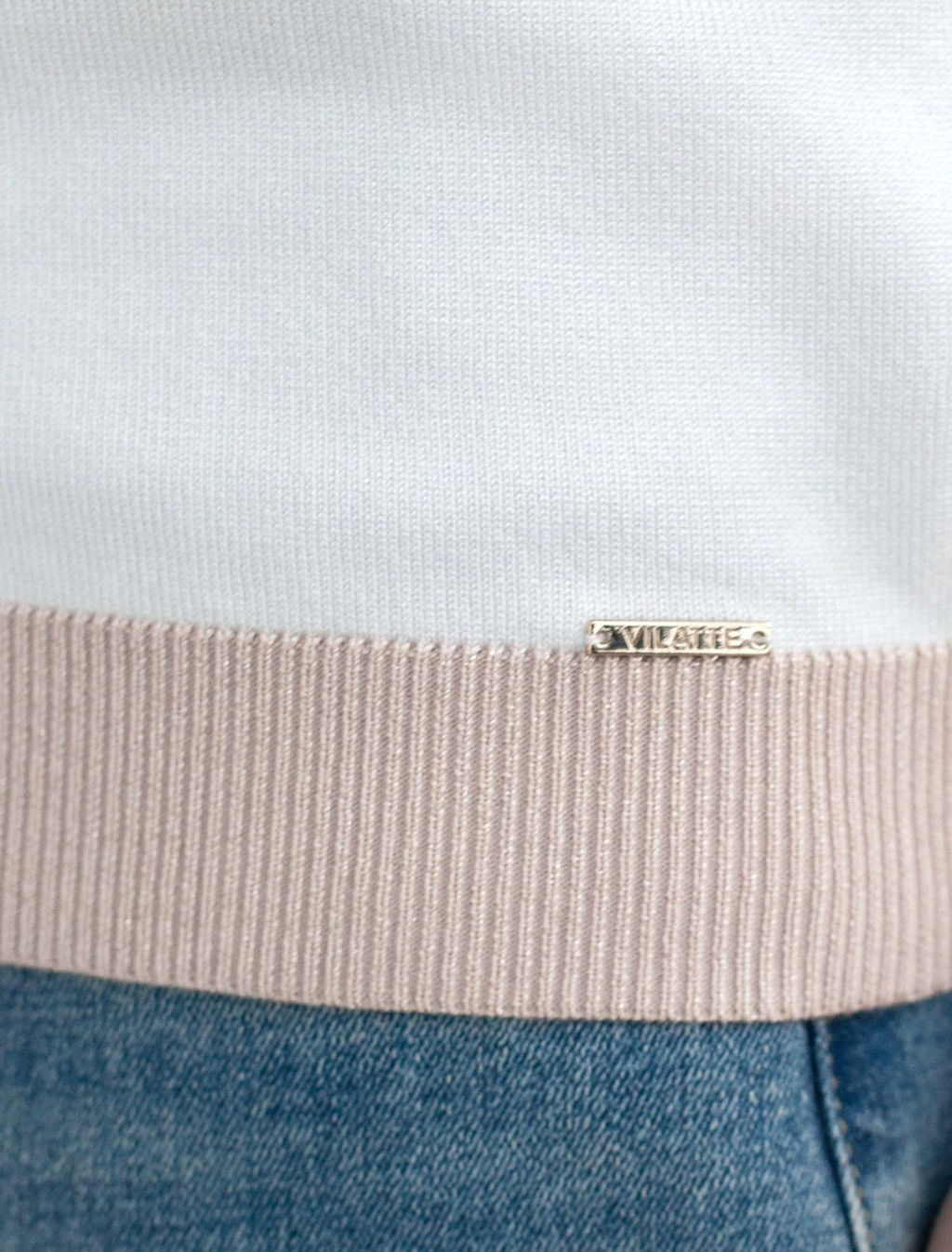 Джемпер с коротким рукавом тонкой вязки из вискозы с люрексом