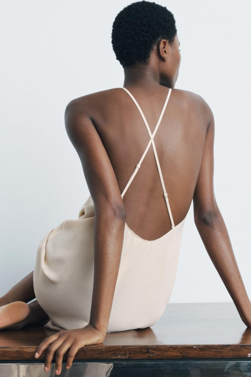 LONG SLIP DRESS WITH MULTI-POSITION STRAPS - Zara фото 12