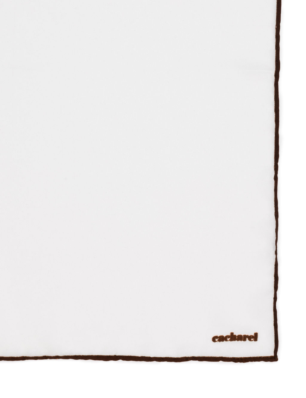 Коричневый базовый шелковый платок - Cacharel фото 5