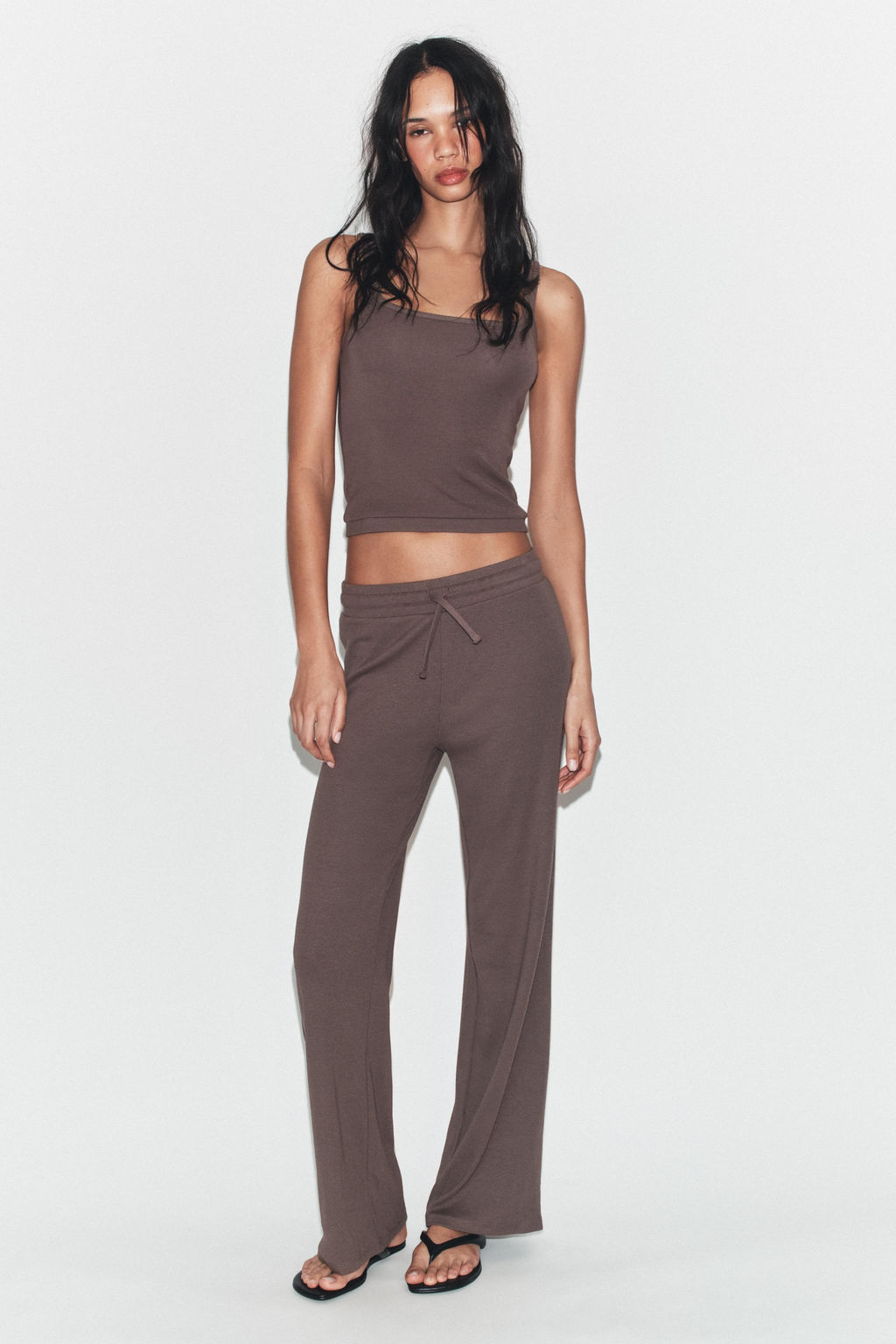 TOP TIRANTES ALGOD?N MODAL / Marr?n / Topo - Zara фото 7