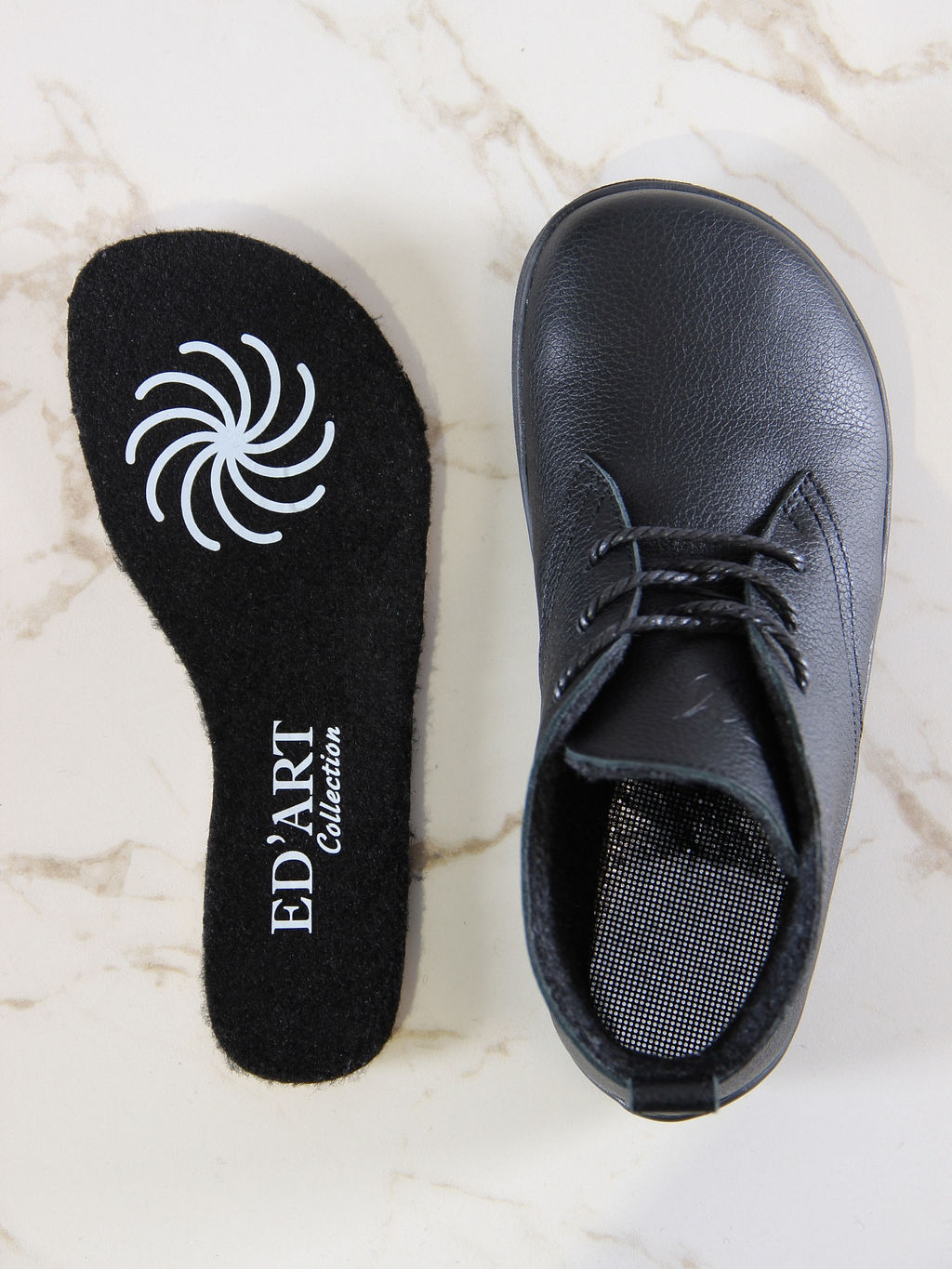 Ботинки женские демисезонные 208.NATAbl.Черный флоттер/Байка