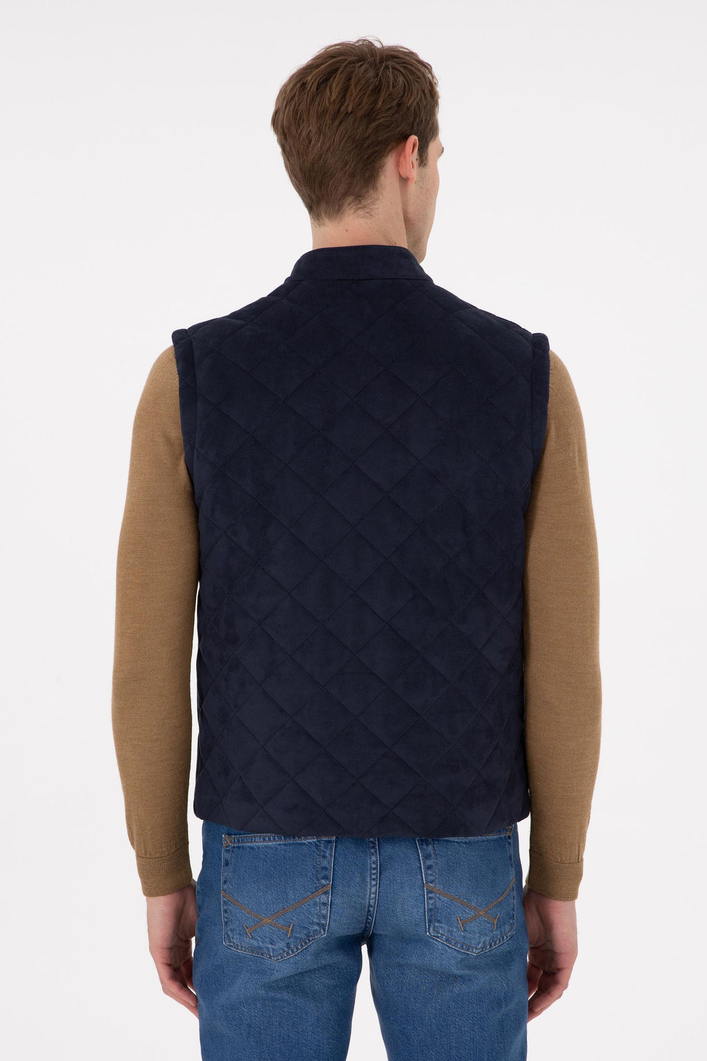 Мужская темно-синяя кожаная куртка Неожиданная скидка в корзине - U.s. polo assn фото 5