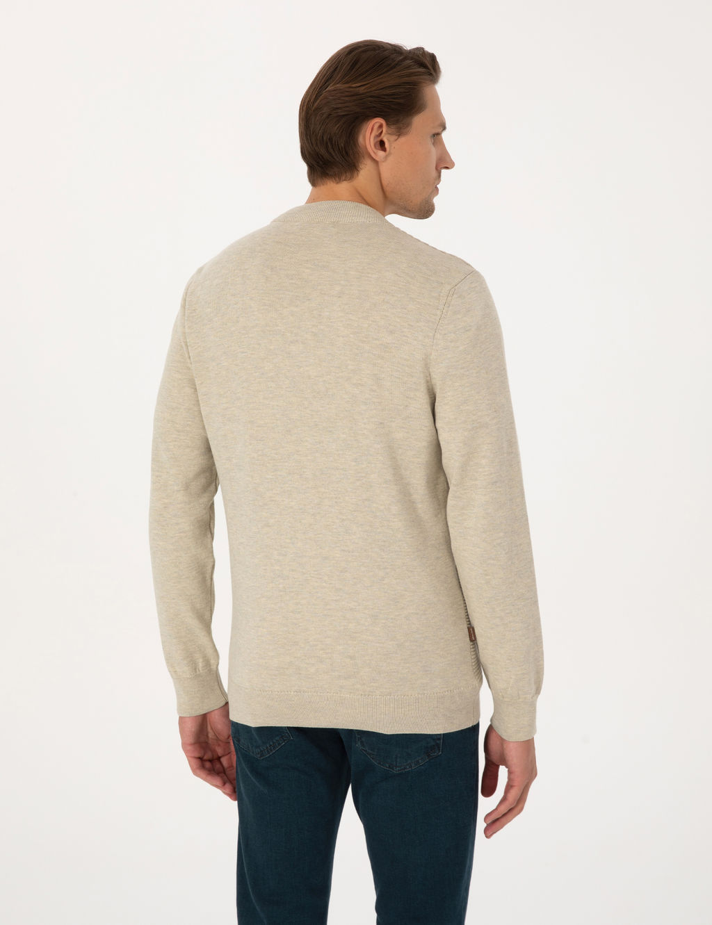 Kum Melanj Slim Fit Fermuarl_ Triko H_rka