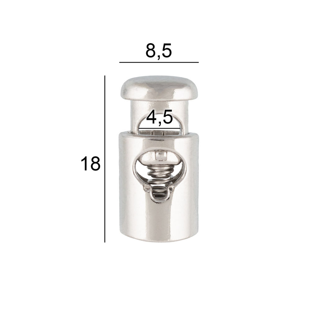 Зажим металл Micron GB 2000 d 4.5 мм в пакете 12 шт №06 черный никель