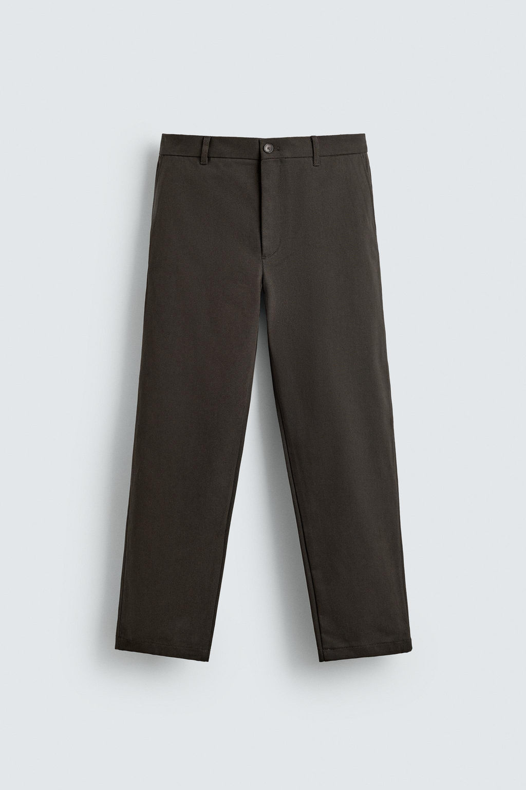PANTAL?N STRAIGHT FIT ESTRUCTURA / Marr?n - Zara фото 6