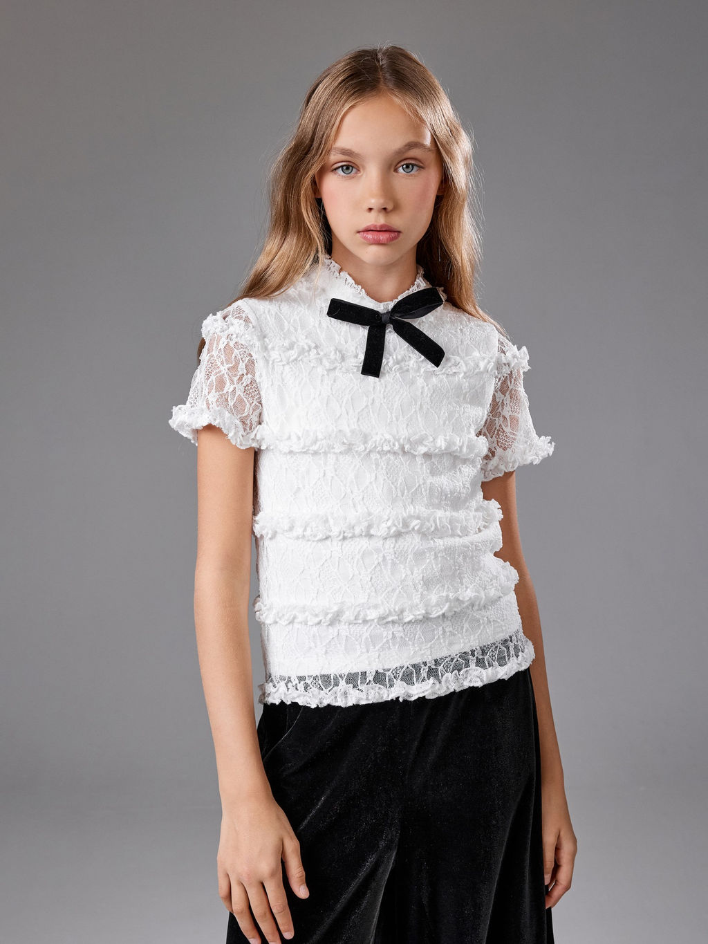 ACOOLA / Блузка детская для девочек Tebriz белый