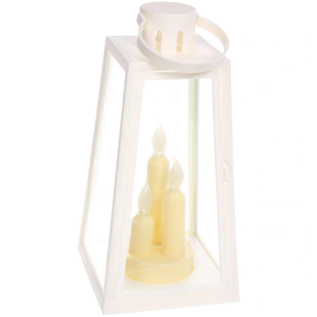 Сувенир с подсветкой "Пламя" 13*13*26 см (работает от 3*ААА), Белый