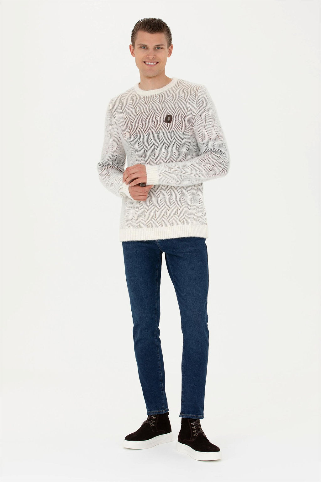 Мужской кремовый свитер - U.s. polo assn фото 4