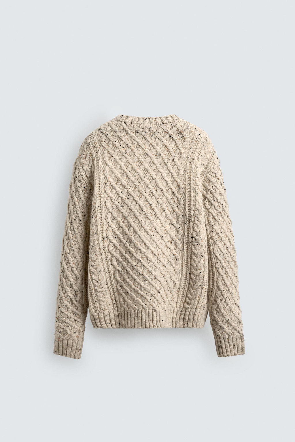 CABLE KNIT WOOL JUMPER - Zara фото 8