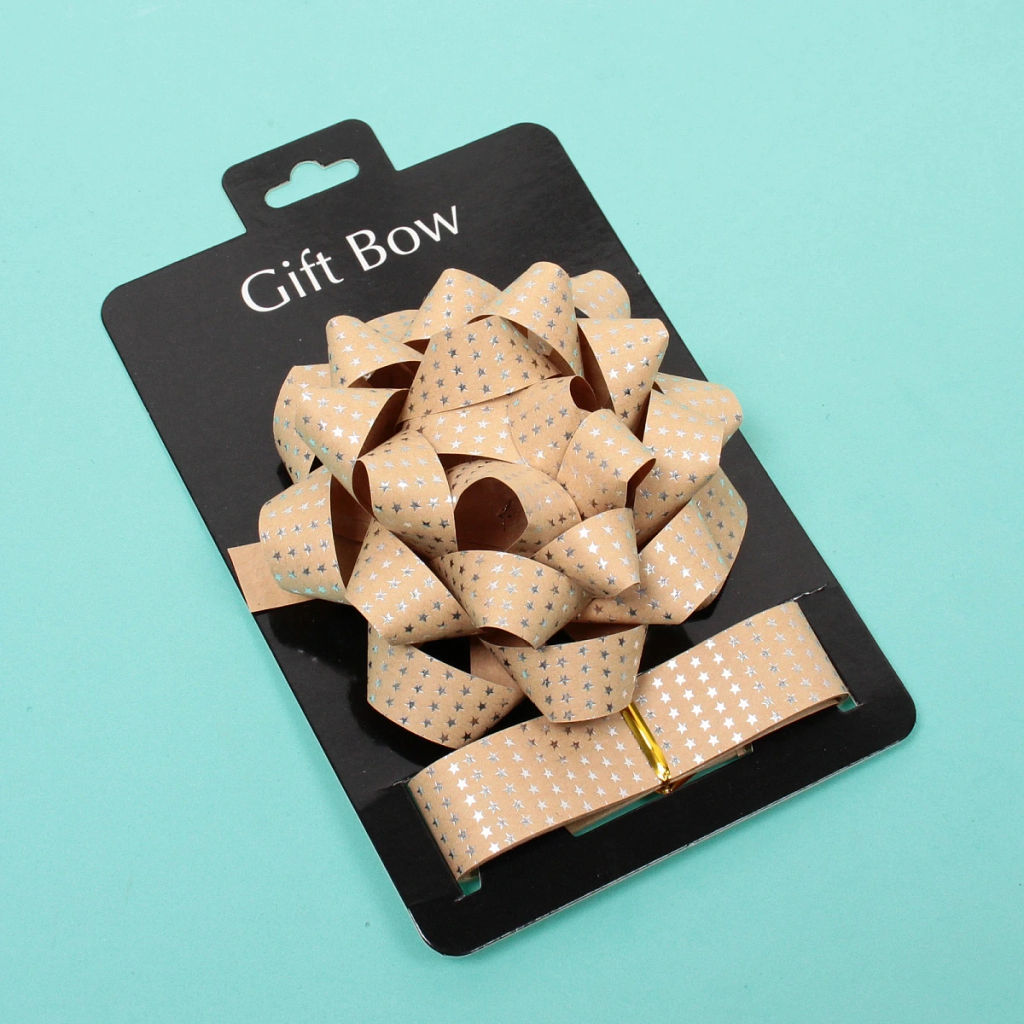 Цена за 2 шт. Набор для декорирования "Звездное небо" бант 2см, лента 2,5см (3м), Шампань/Серебро