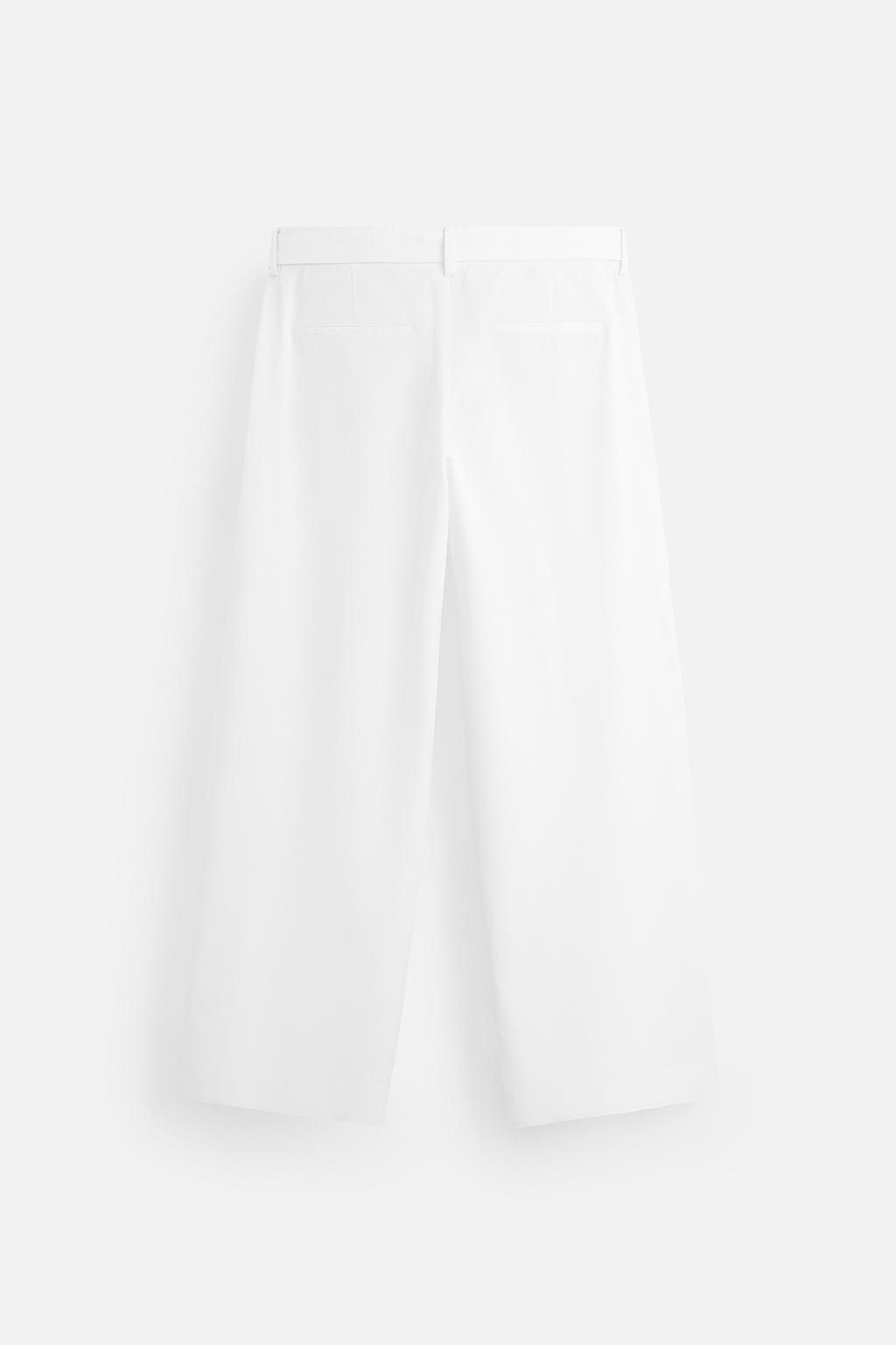 LYOCELL - COTTON TROUSERS WITH BELT - Zara фото 8