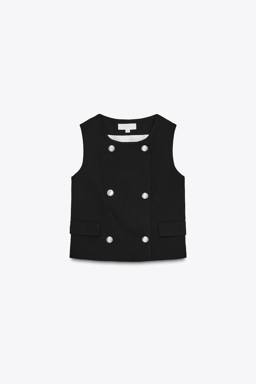 DOUBLE-BREASTED WAISTCOAT WITH GOLD BUTTONS - Zara фото 5