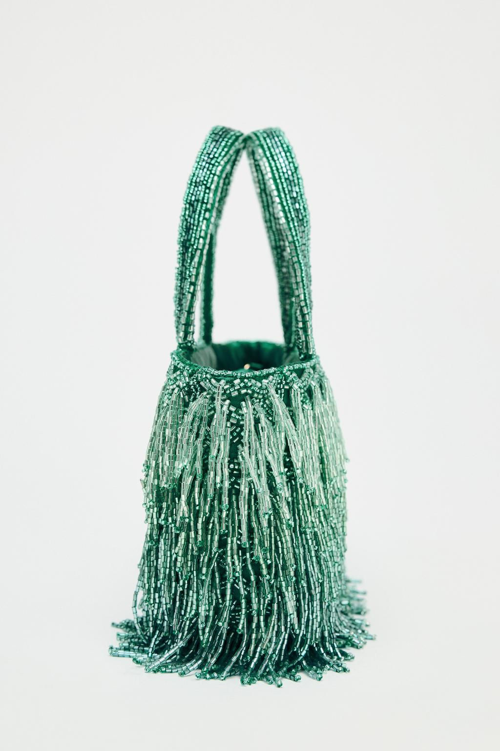 BAG WITH RHINESTONE FRINGING - Zara фото 6