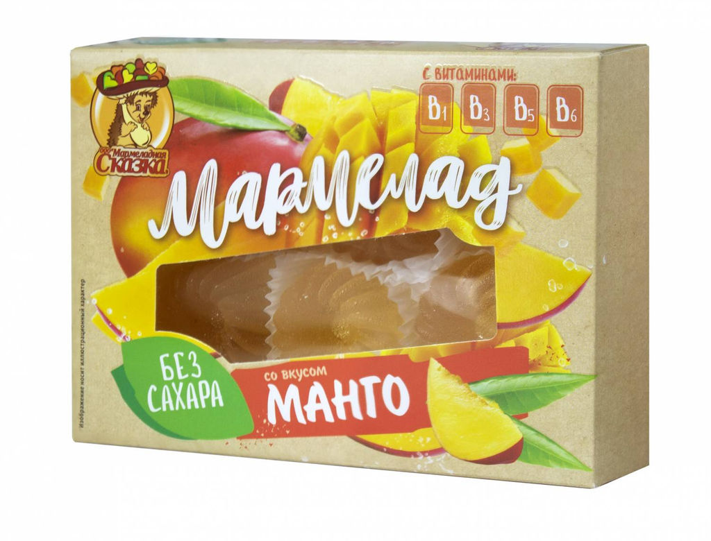Мармелад желейный формовой на фруктозе"Со вкусом манго"