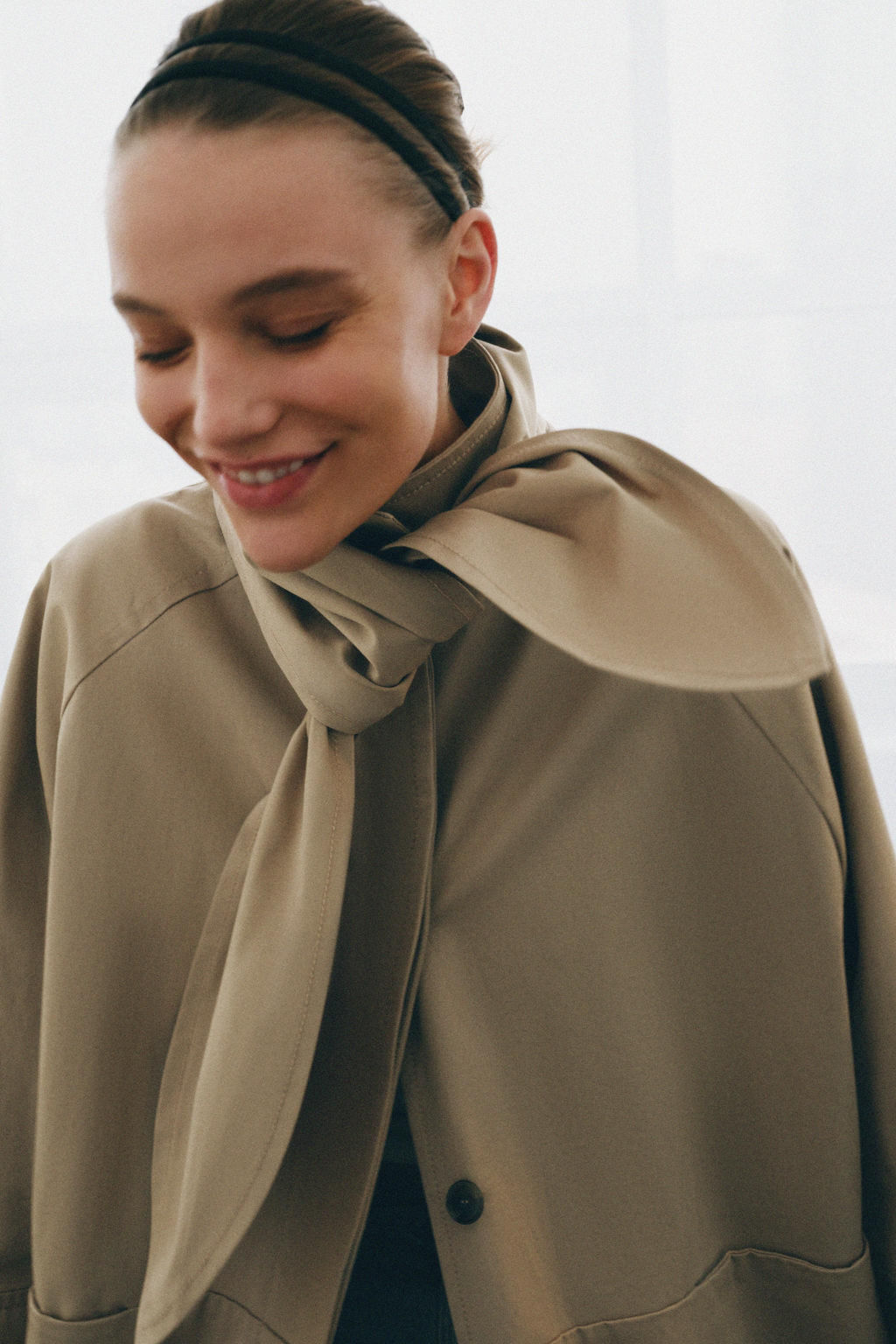 TRENCH OVERSIZE PA?UELO ZW COLLECTION LIMITED EDITION / kaki-med - Zara фото 5