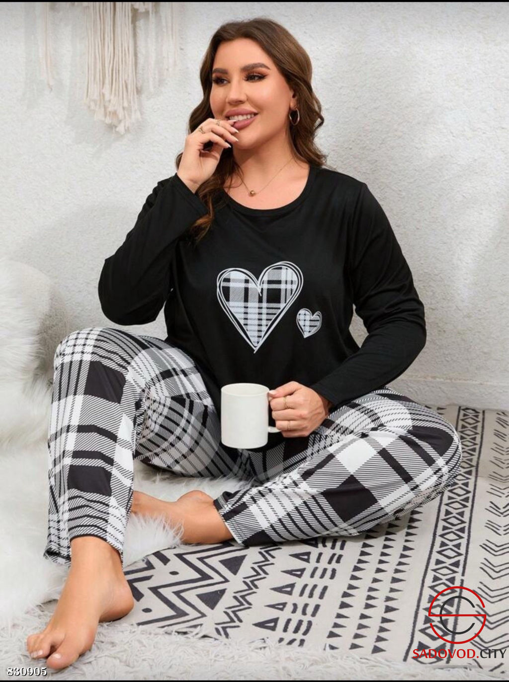 Пижама женская с принтом