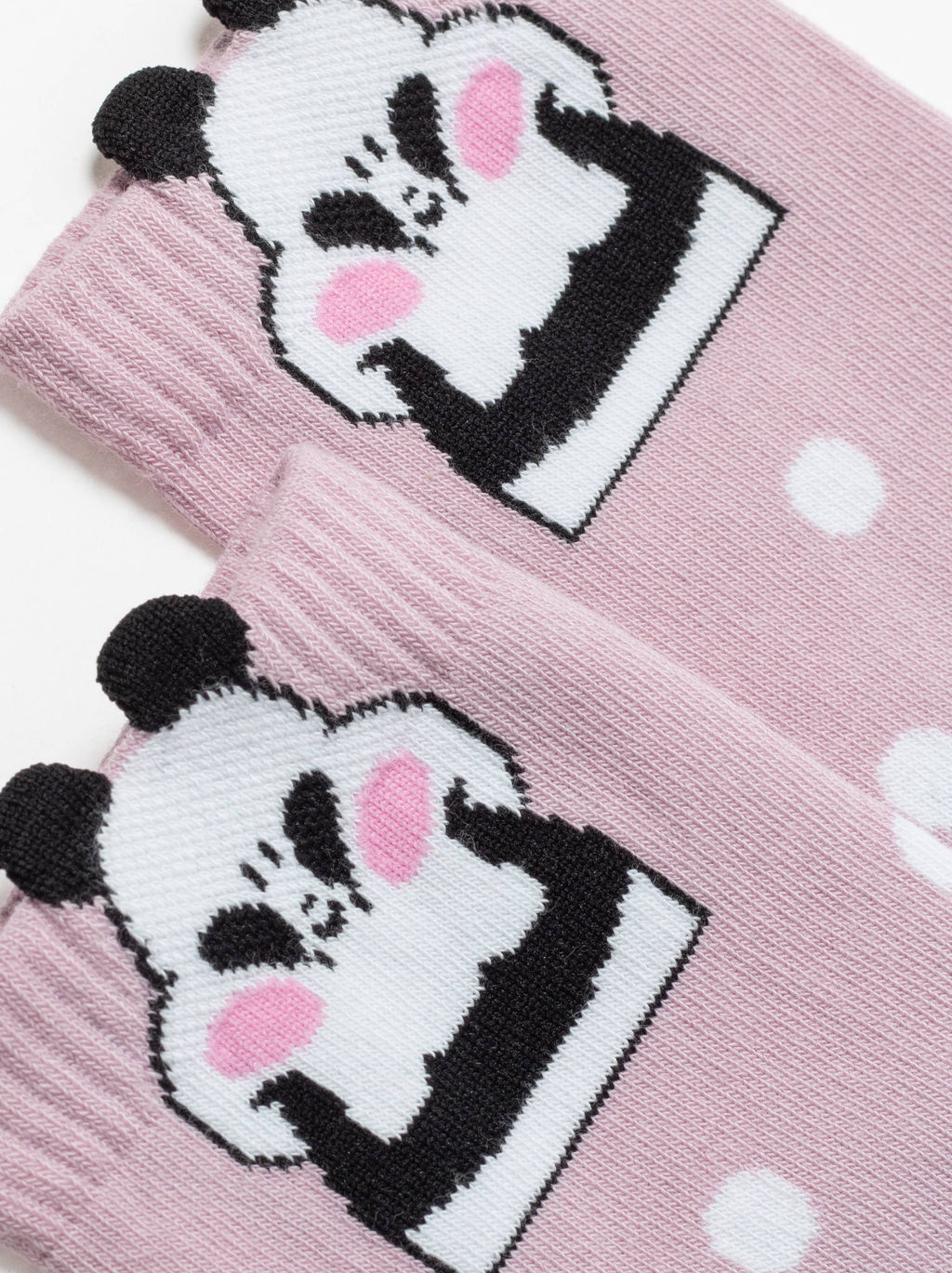 Цена за 2 пары. Носки Классические CONTE Хлопковые носки CLASSIC с пикотом Panda пепельно-розовый - Conte elegant фото 4