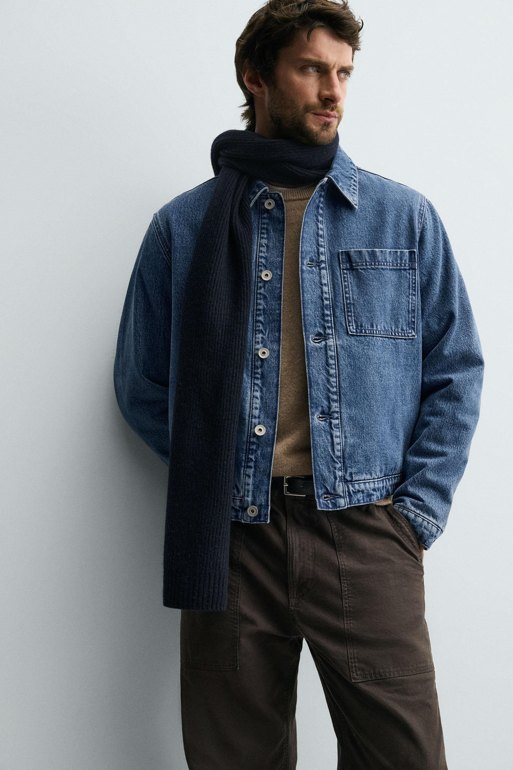QUILTED DENIM OVERSHIRT