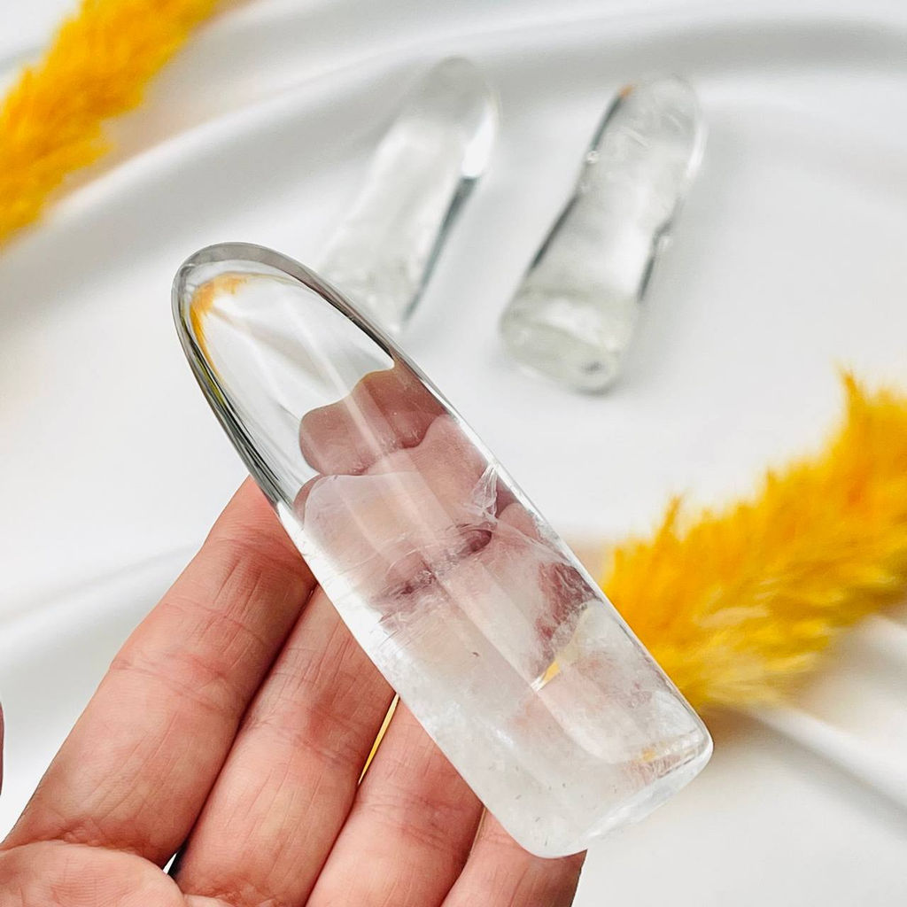 Полированный камень Горный хрусталь - Радуга самоцветов фото 2