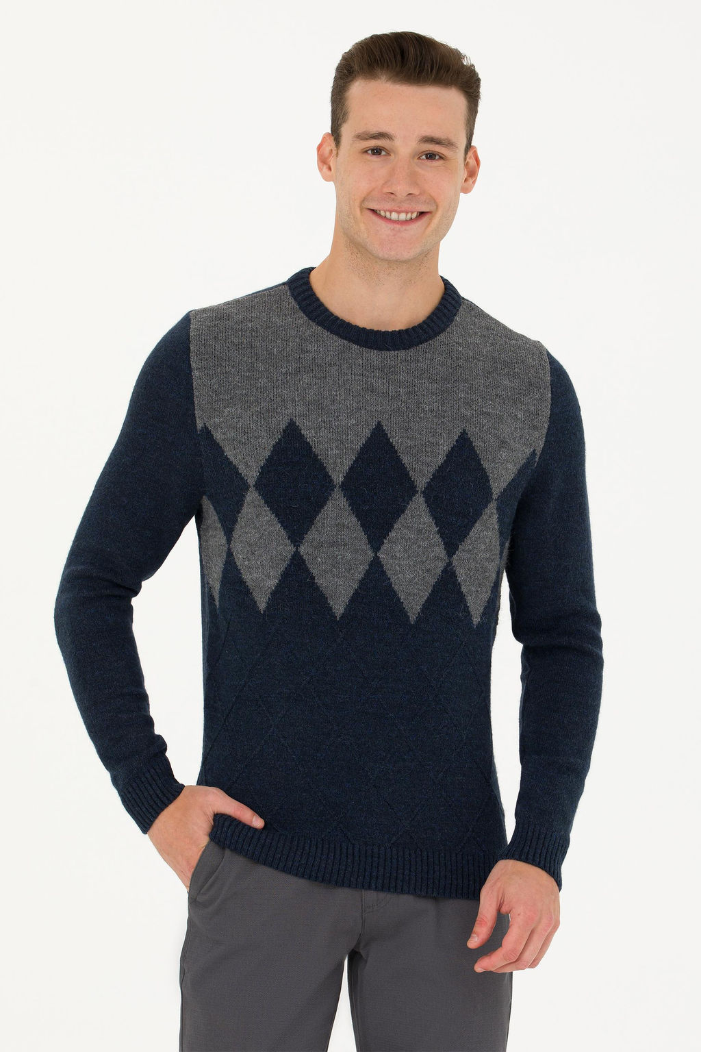 U. S. Polo Assn Мужской темно-синий свитер - U.s. polo assn фото 15