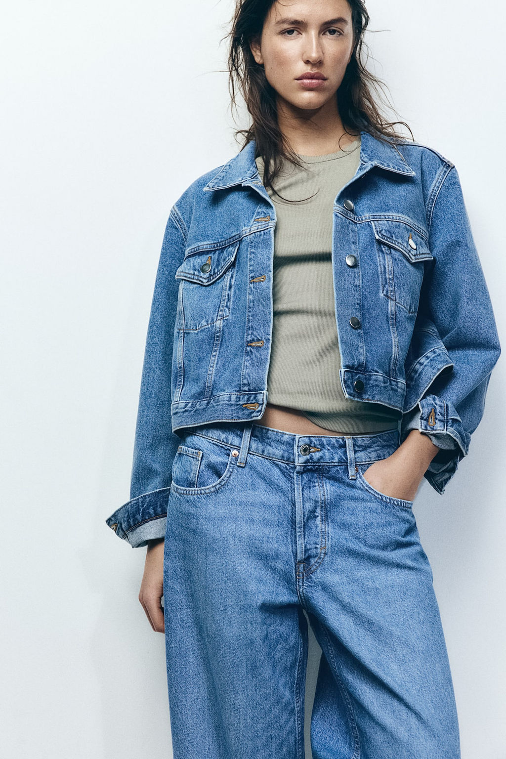 Baggy Wide Low Ankle Jeans - H&m фото 3