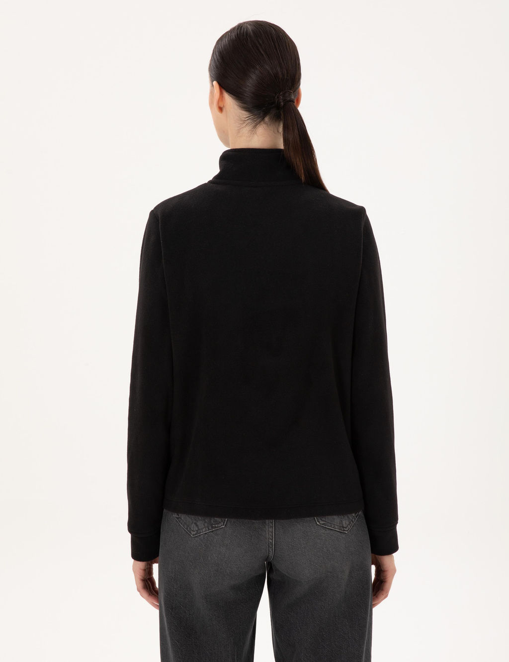 Siyah Oversize Polar Sweatshirt - Pierre cardin фото 5