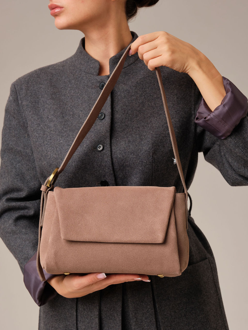 Замшевая сумка Nova DBR 31391 капучино