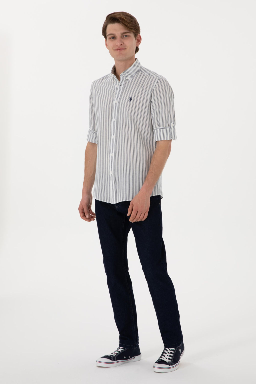 Erkek Beyaz Uzun Kollu G_mlek Sepette S_rpriz _ndirim - U.s. polo assn фото 4