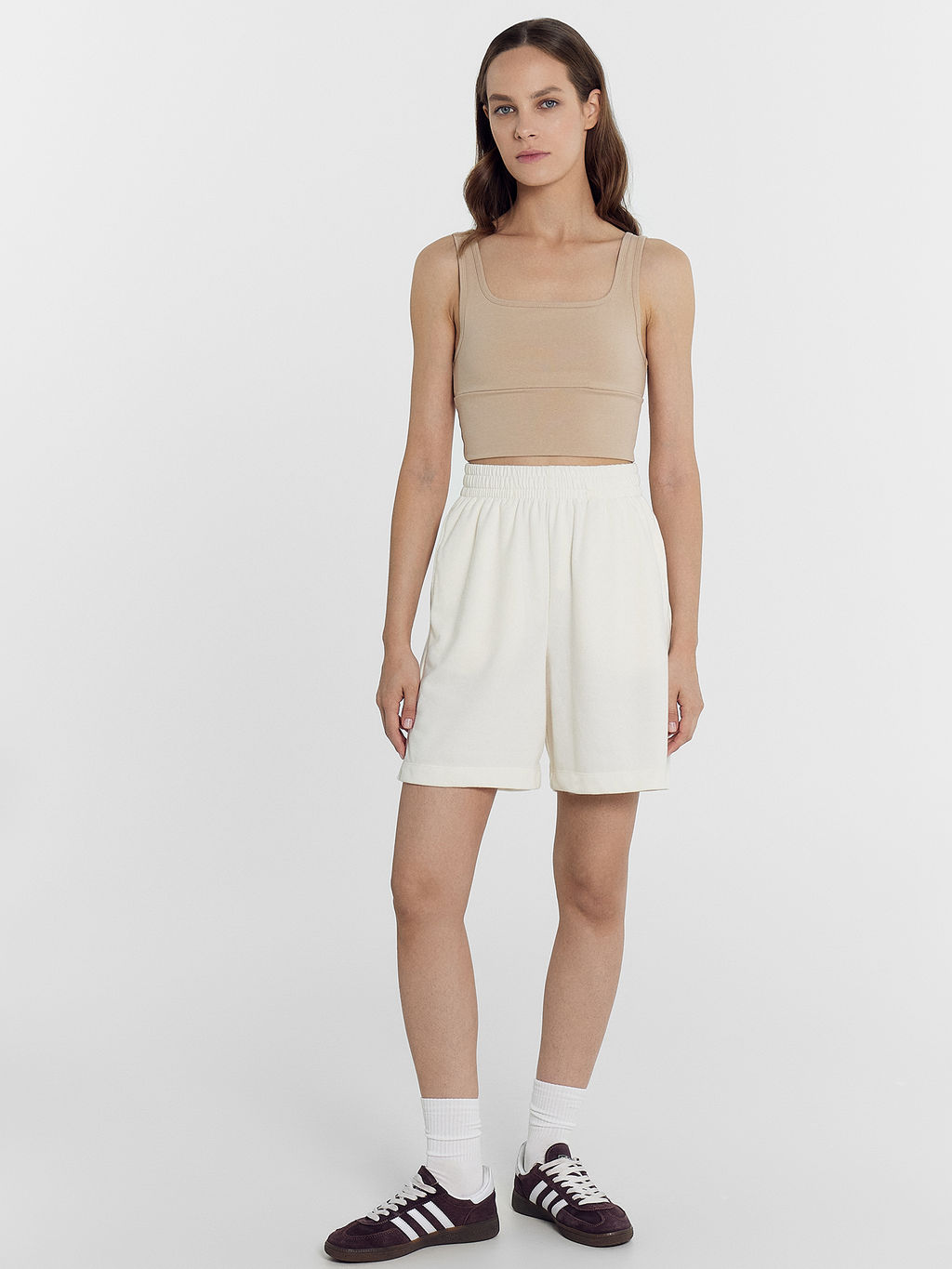 Шорты женские молочно-бежевые молочный 132365 - Mark formelle фото 3