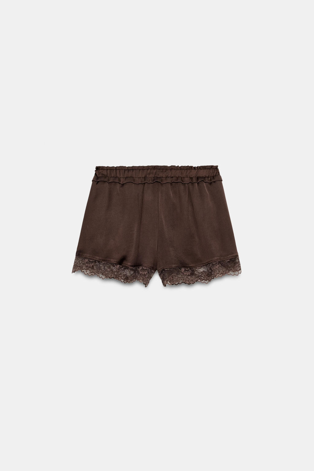 SHORTS COMBINADOS ENCAJE / Marr?n - Zara фото 6