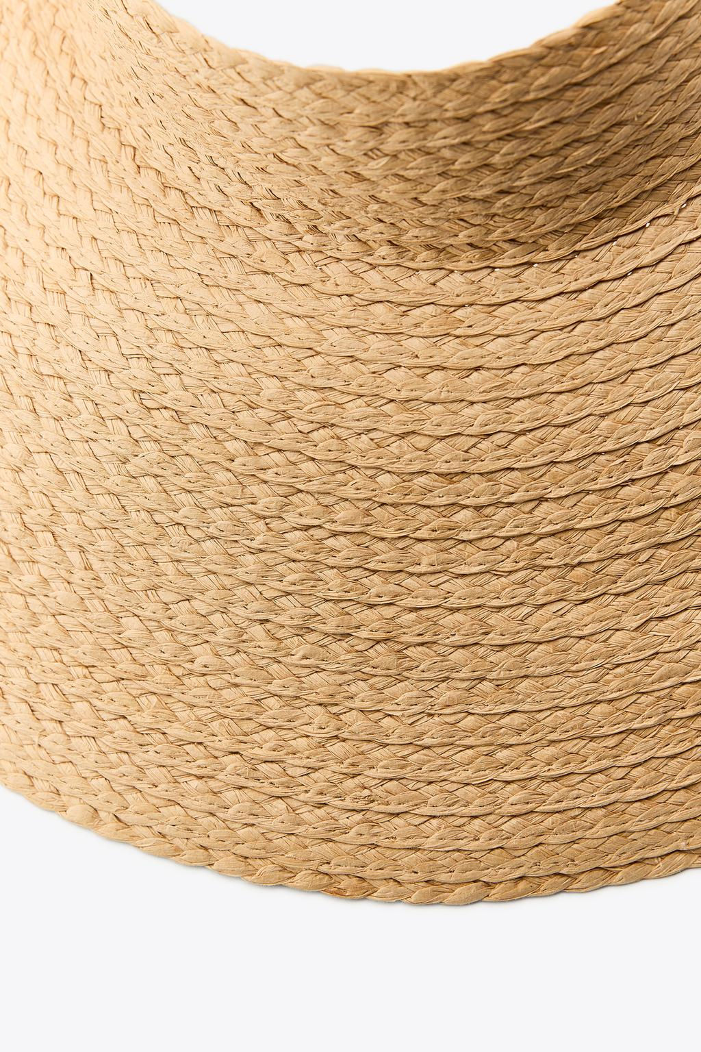 WIDE-BRIMMED WOVEN VISOR - Zara фото 4