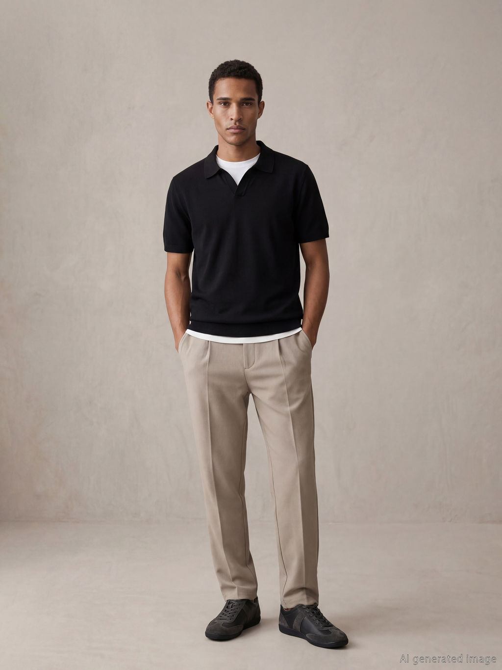 Polo Yaka K?sa Kollu Erkek Triko Kazak