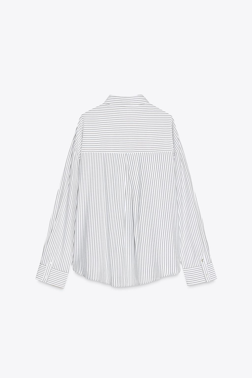 OVERSIZE STRIPED SHIRT - Zara фото 9