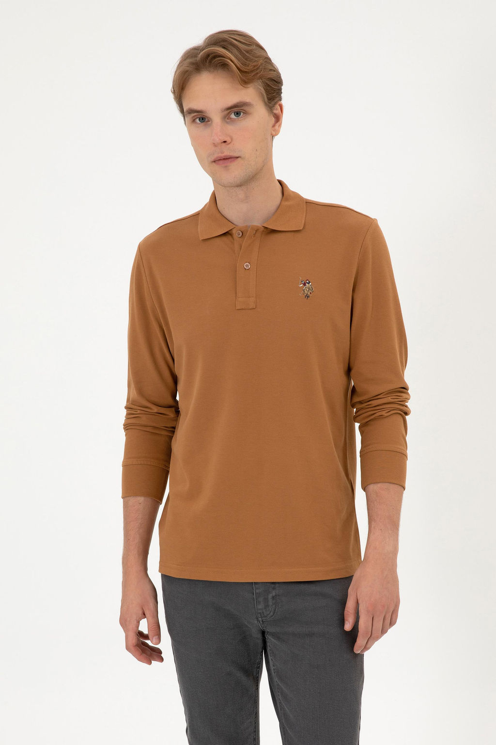 Erkek Kahverengi Basic Sweatshirt Sepette S_rpriz _ndirim - U.s. polo assn фото 3