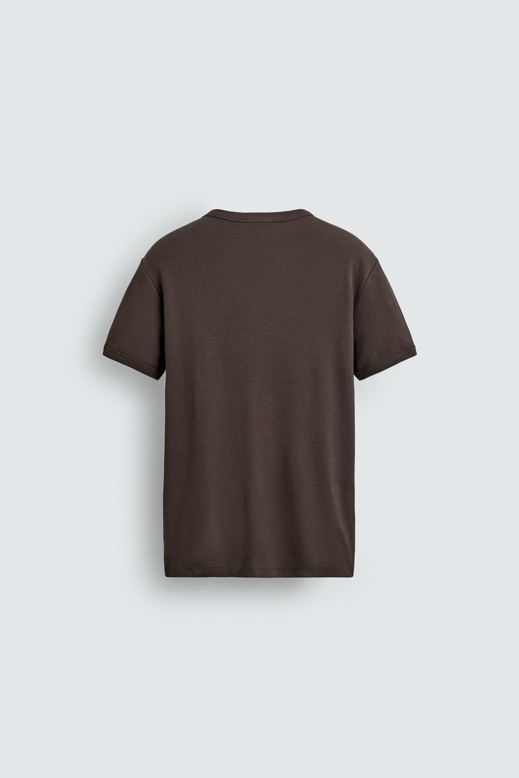 CAMISETA REGULAR FIT RIB / Marr?n