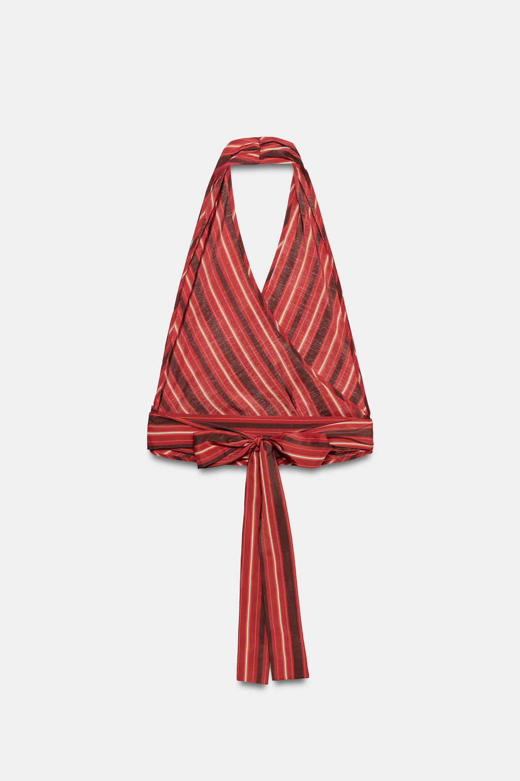 TOP HALTER CRUZADO RAYAS / Rojos - Zara фото 10
