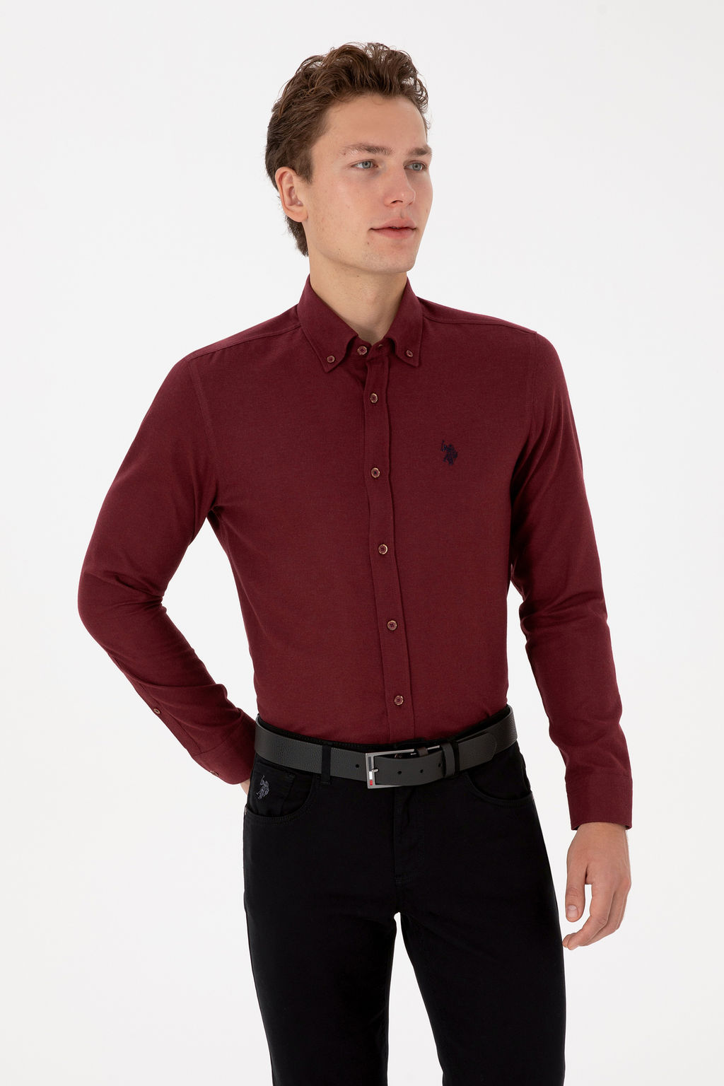 Erkek Bordo Uzun Kollu Basic G_mlek Sepette S_rpriz _ndirim - U.s. polo assn фото 8
