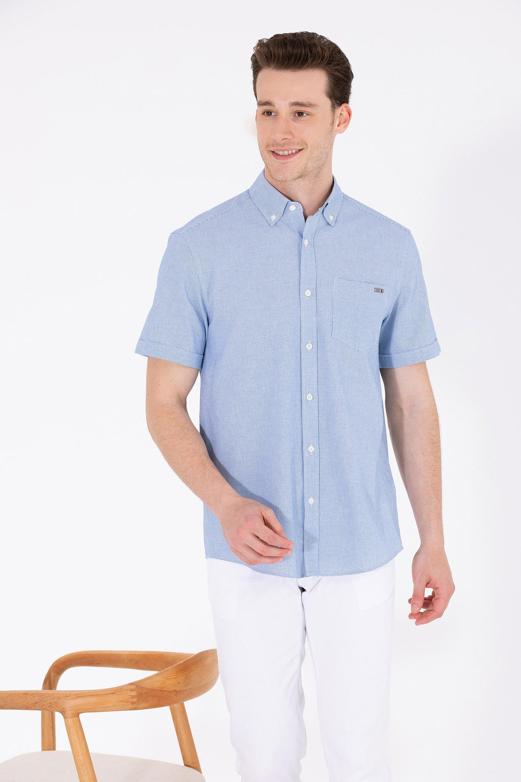 U. S. Polo Assn Мужская рубашка Saks с коротким рукавом - U.s. polo assn фото 15