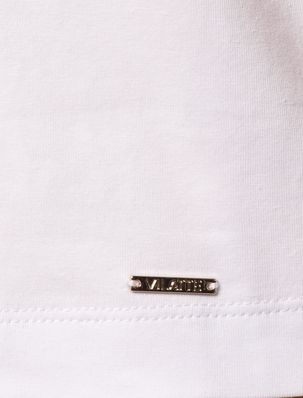 VILATTE / Футболка из хлопкового облегченного полотна с авторским принтом  фото 4