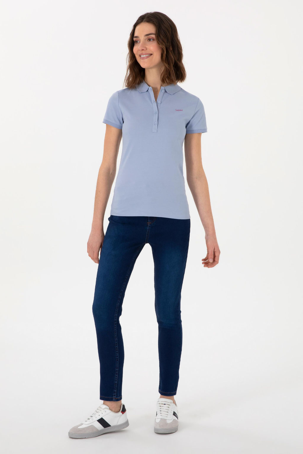 Kad_n A__k Mavi Basic Polo Yaka Ti__rt Sepette S_rpriz _ndirim - U.s. polo assn фото 5