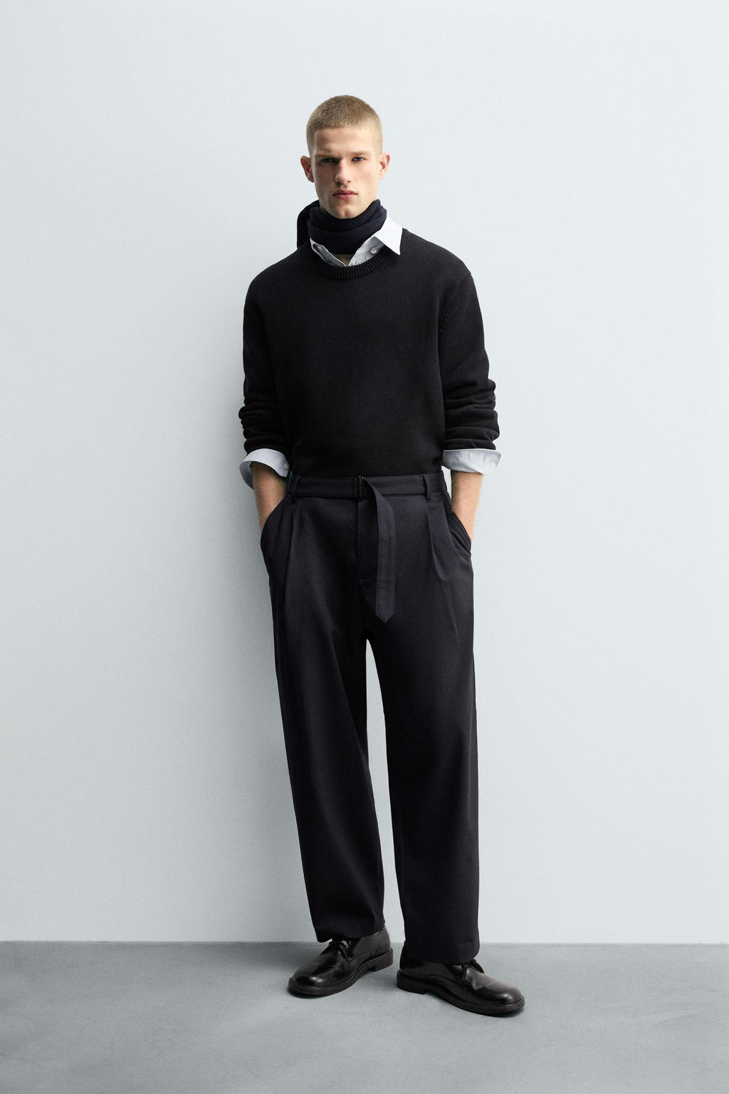 RELAXED FIT TROUSERS WITH BELT - Zara фото 9