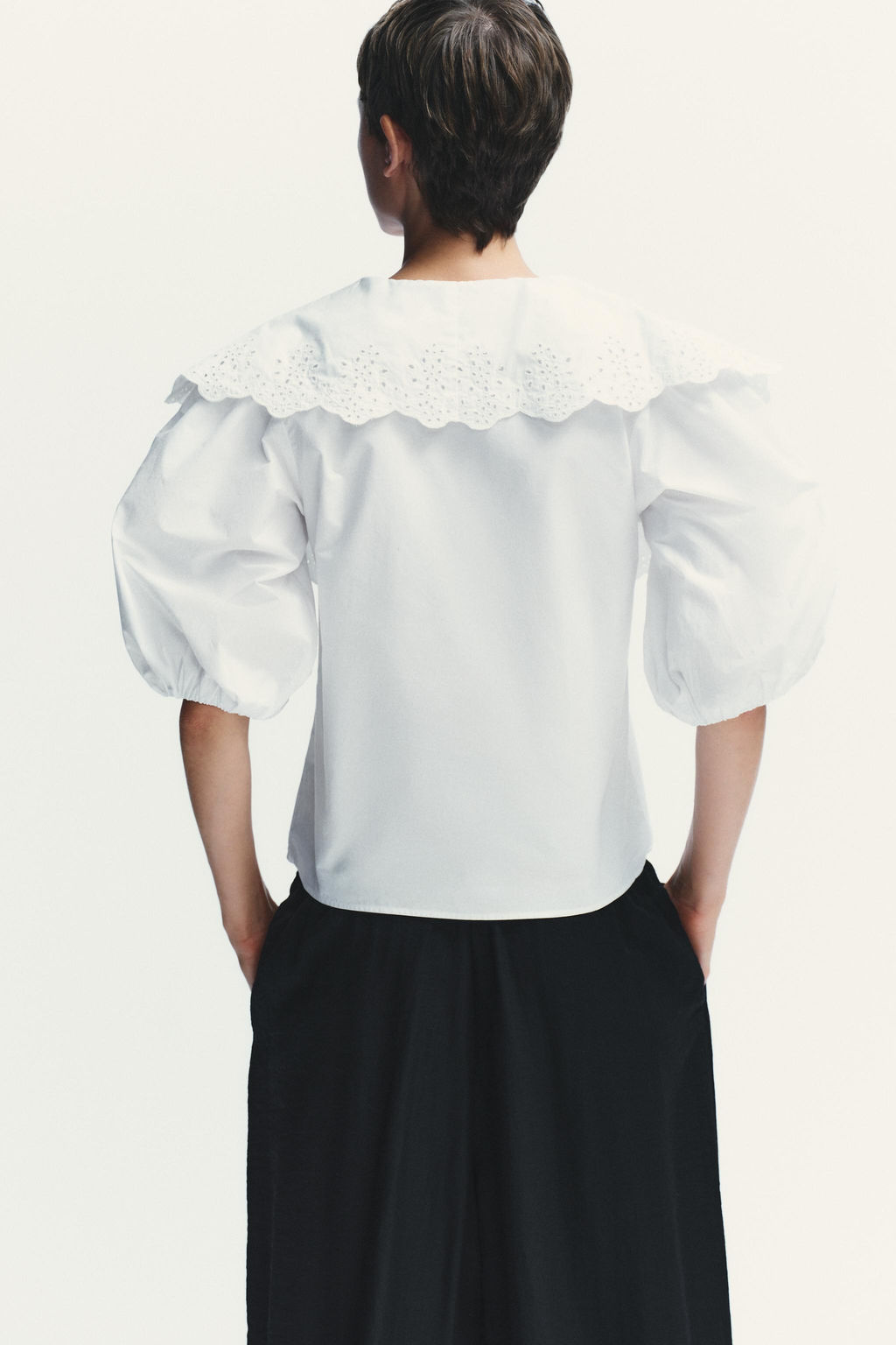 POPLIN SHIRT WITH PETER PAN COLLAR - Zara фото 11