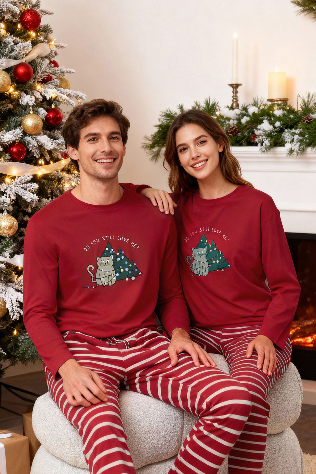 TRENDYOL MAN Bej Cizgili Regular Fit Couple Y?lbas? Orme Pijama Tak?m? TMNAW25PT00045 - Trendyolmilla фото 18