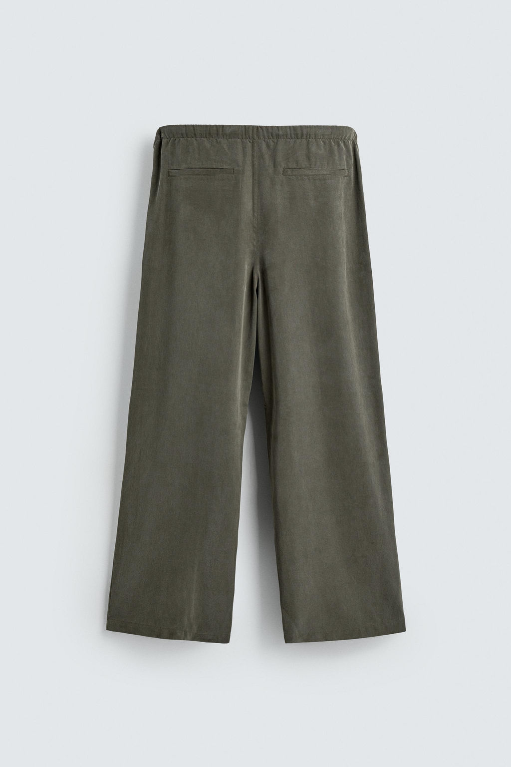 PANTAL?N FLUIDO RELAXED FIT / Khaki oscuro - Zara фото 8
